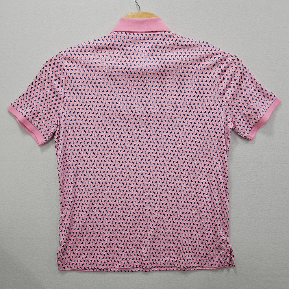 Polo Ralph Lauren Classic Fit Pink Paisley Short Sleeve Polo Shirt Men L Stretch - Picture 3 of 12